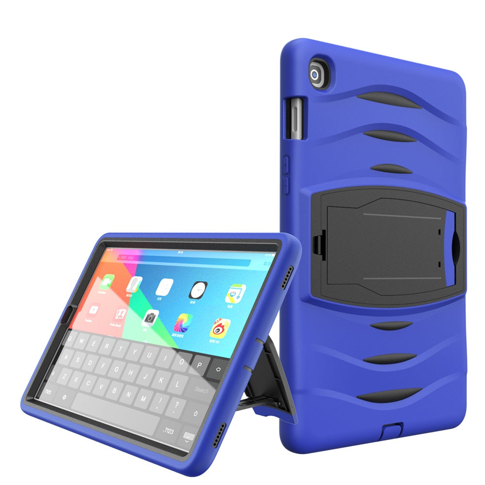 Shock Wave Kickstand Case Anti-Fall Protection For Samsung Tab S5E 10.5 T720/T725(2019)-Blue