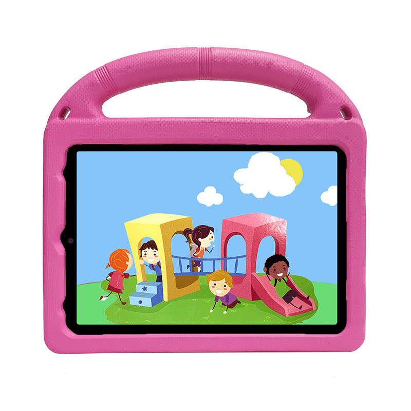 Wheel iPad Case For iPad Mini 6 Shockproof Stand Cover With Handle Stand-Rose