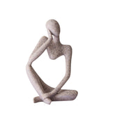 Home & LivingThe Thinker Resin Statues for Home Decor Modern Home Office Shelf Desktop Bookshelf Decor -Left