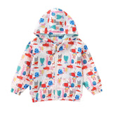 Girls Rain Jackets Lightweight Hooded Cotton Raincoats Windbreakers for Kids-WhiteSnail