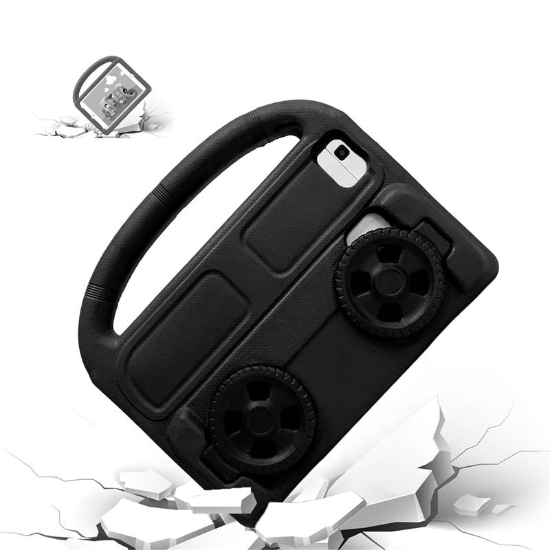 Wheel Samsung Tablet Tablet Case For 8.0inch Tab A 3 4 E/8.7inch Tab A7lite Shockproof Stand Cover With Handle Stand-Black