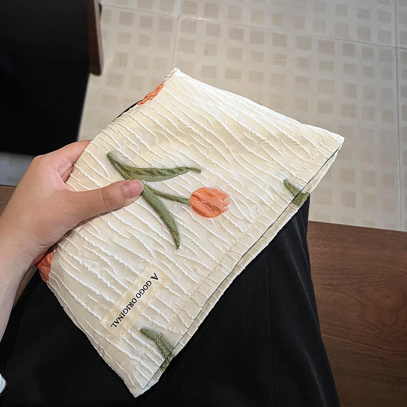 Floral Makeup Bag Travel Cosmetic Organizer for Women and Girls-Tulip