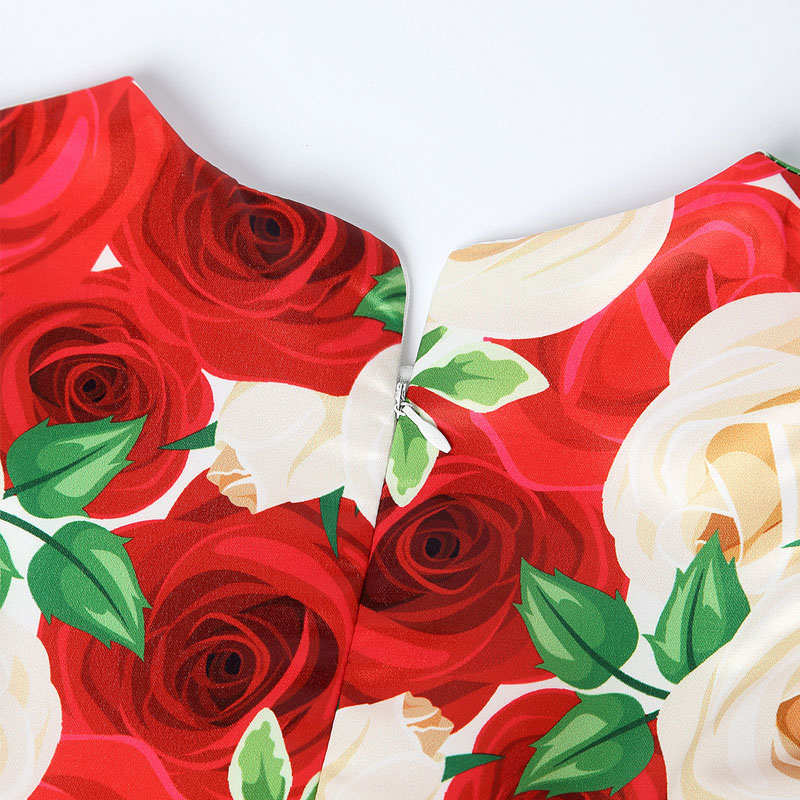 Girls Dresses Flower Girl Wedding Dress Elegant Floral Dress-Red