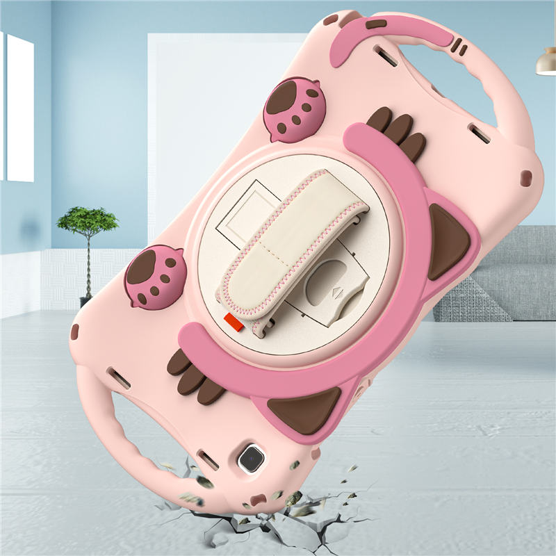 CatA Samsung Tablet for Tab A7 10.4 T500/T505/T507/T505N Built-in Handle Stand With a Strap-Pink
