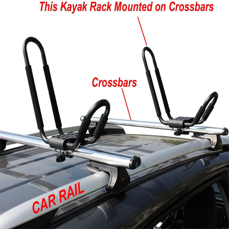 2 Pairs Car Kayak Roof Baggage Bracket Rooftop Mount Accessories