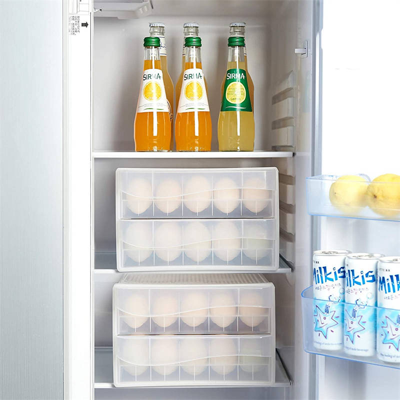 60 Grid Large Capacity Egg Holder Fresh Storage Box for Fridge Multi-Layer Chicken Egg Storage Container