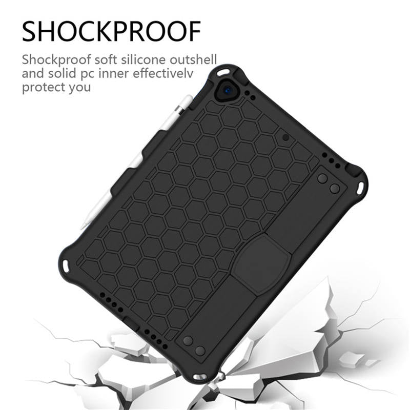 Hive iPad Case For iPad Pro/Air 10.5/iPad 10.2 Durable Stand Cover With Shoulder Strap-Black