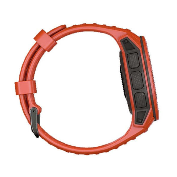 For Garmin Instinct Watchband Soft Silicone Adjustable Replacement Strap 22MM Black Steel Buckle-Ice Field White
