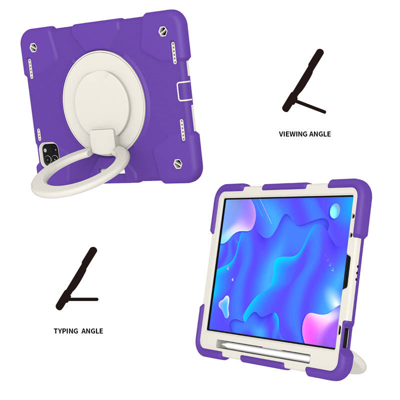 iPad Case For iPad Air 5 with 360¡ãSwivel Stand-Catharanthus Roseus