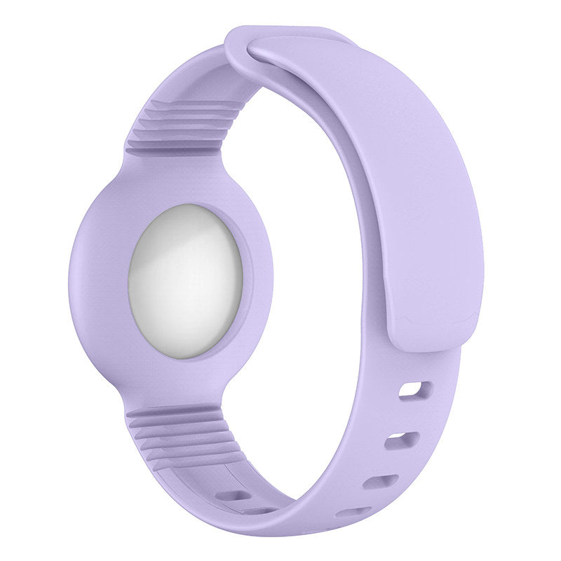 Apple Airtags Watch Strap Silicone Protective Sleeve-Lilac