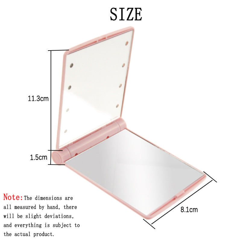 Home & LivingPortable LED Lighted Travel Makeup Mirror-Pink