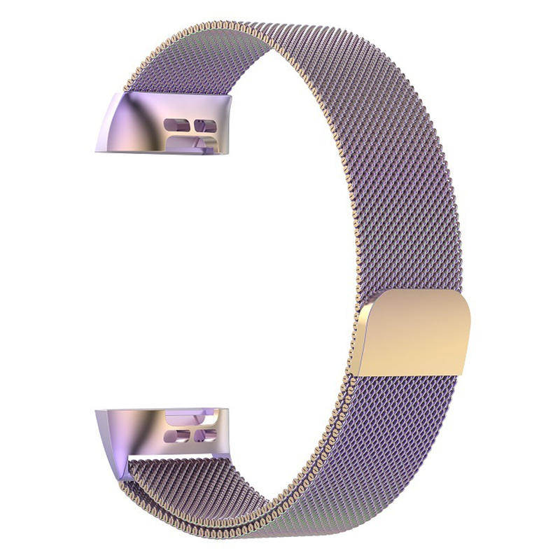 For Fitbit Charge 3 Wristband Milanese Replacement Stainless Steel Watch Band-Colorful