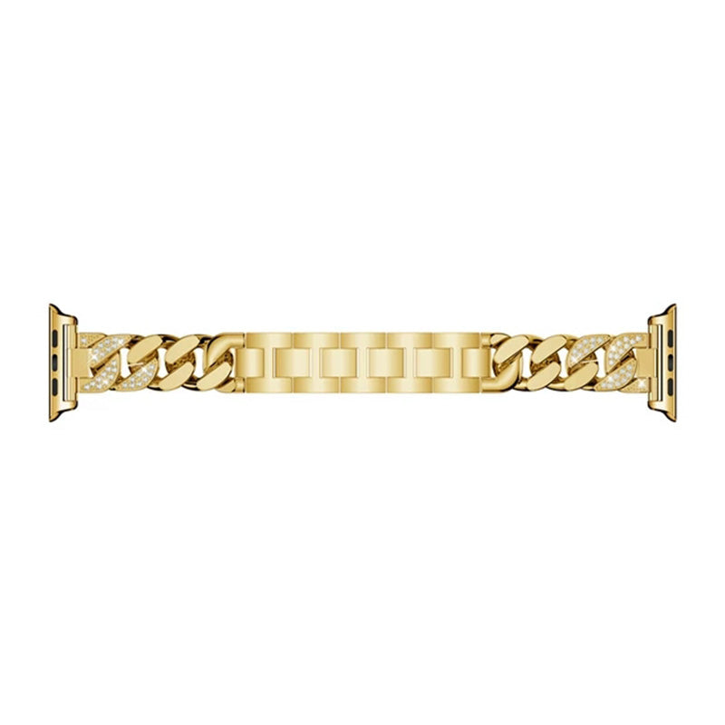 DP Bling Watch Band Stainless Steel Wristbands for Apple iWatch Series 1/2/3/4/5/6/SE For Women-Gold