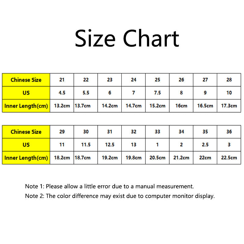 Casual Toddler Flat Shoes Boys Girls Soft Slippery Loafers-Yellow