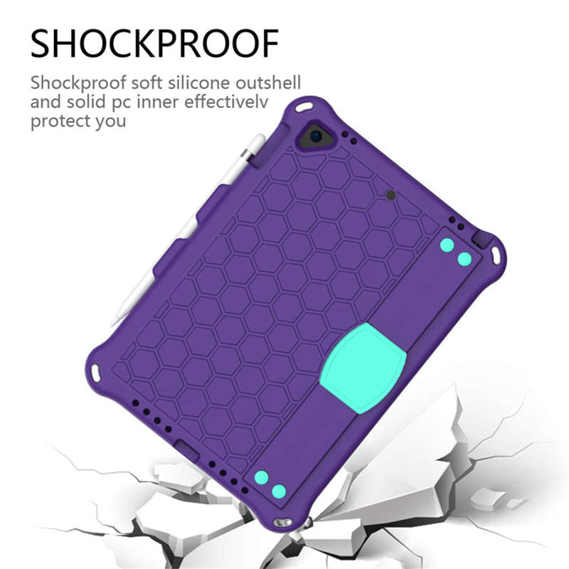 Hive iPad Case For iPad 5/6/Pro 9.7/iPad9.7 Durable Stand Cover With Shoulder Strap-PurpleAqua