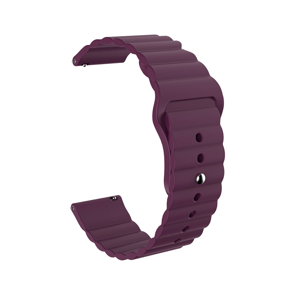 Wave Style Silicone Watch Band For Samsung Galaxy Watch 42/46mm Gear S3 Frontier/Classic(Purple)