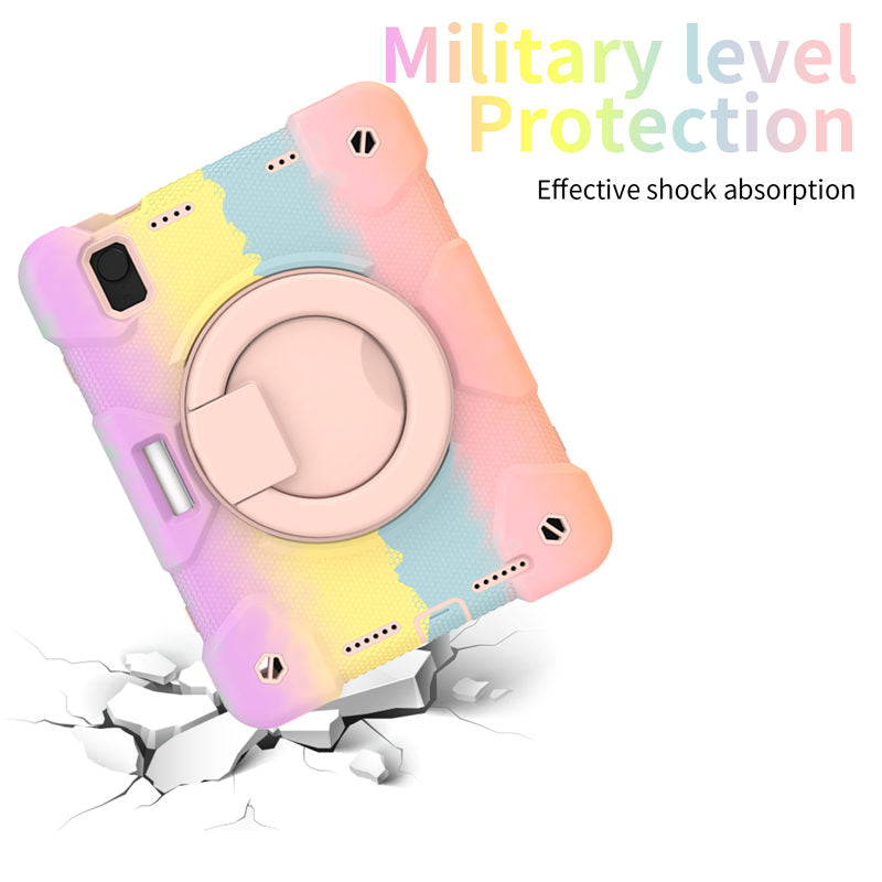 iPad Case For iPad Mini 6 with 360¡ãSwivel Stand-Colorful Rose Gold