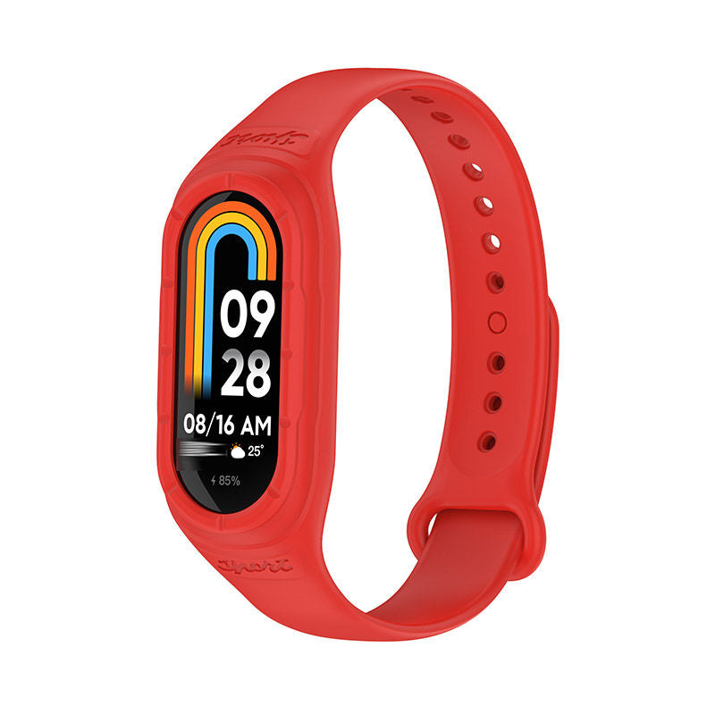 Silicone Watchband with Protective Case Shockproof for Mi 8 Watch-8