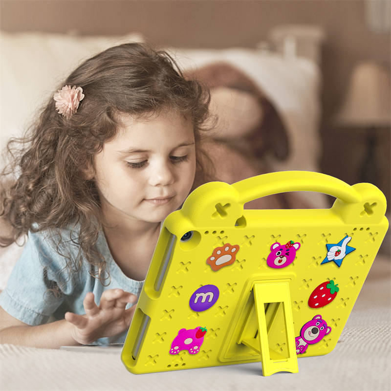 Strawberry Tablet Case With Holder Shoulder Strap for ONN 10.1 Inch 2022 Gen3-Yellow