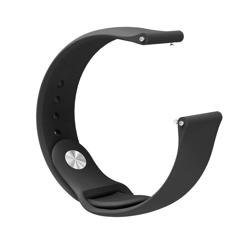 FKGJ 20MM Silicone Watch Bands Quick Release Strap Replacement Wristband For Samsung For Women-Black