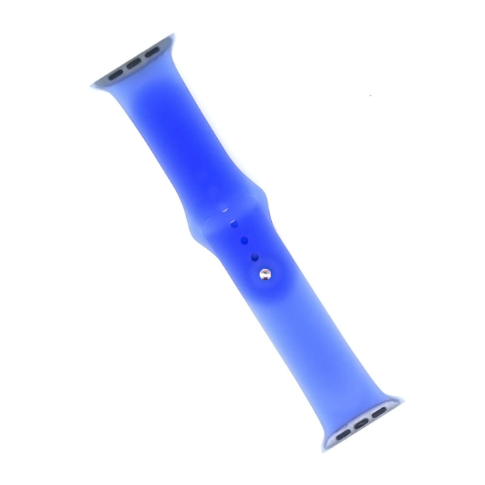 Transparent Silicone Watch Band For Apple Watch SE/6/5/4/3/2/1(Blue)