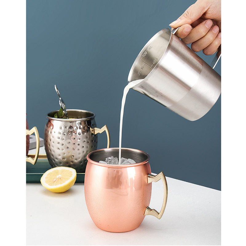 500ml Stainless Steel Moscow Mule Mugs Set of 4 Smooth Finish Cups