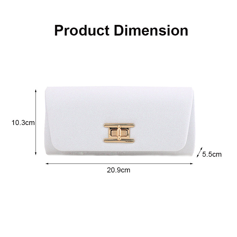 Elegant Fashion Clutch Purses Magnetic Square Bag for Womens-Silver