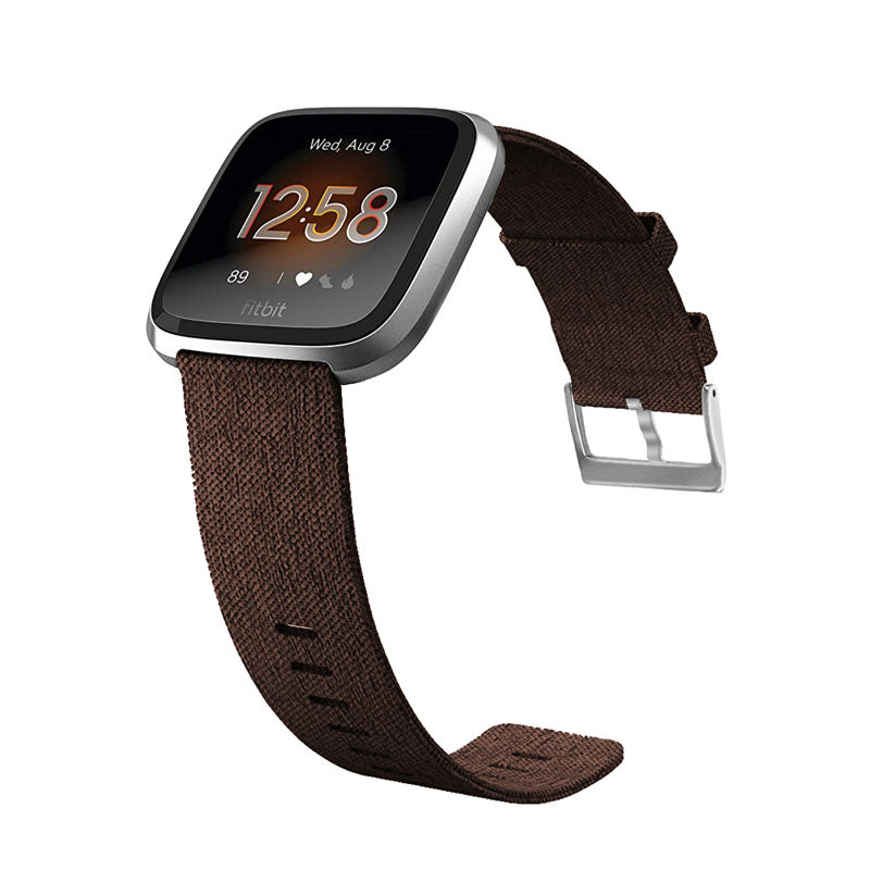 FB Watch Band Quick Release Replacement Wristband Breathable Strap For Fitbit Versa/Fitbit Versa 2/Fitbit Versa Lite For Women-Browm