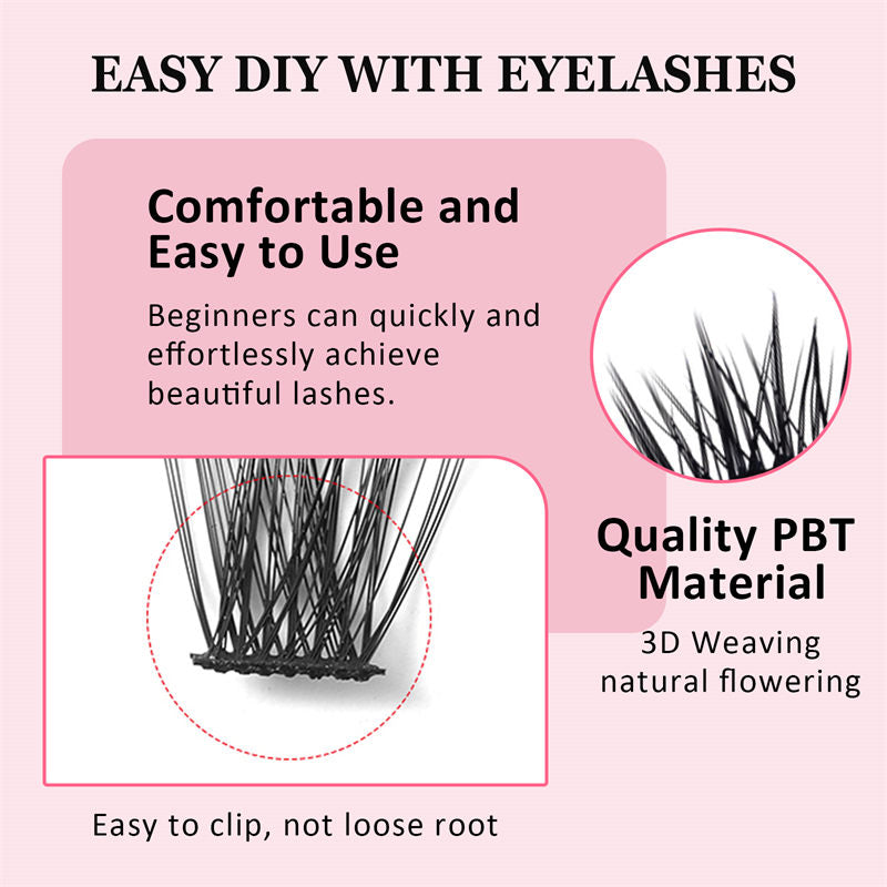 DIY Lash Clusters 112 Clusters False Eyelash Extensions Natural Look Fluffy Wispy Eyelashes (Cirrus,8-16mm Mix)