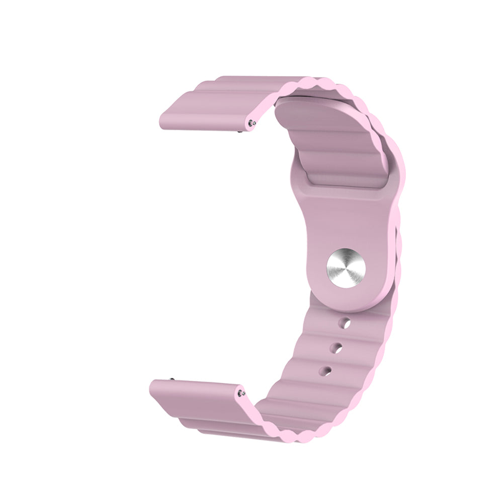 Wave Style Silicone Watch Band For Samsung Galaxy Watch 42/46mm Gear S3 Frontier/Classic(Pink)