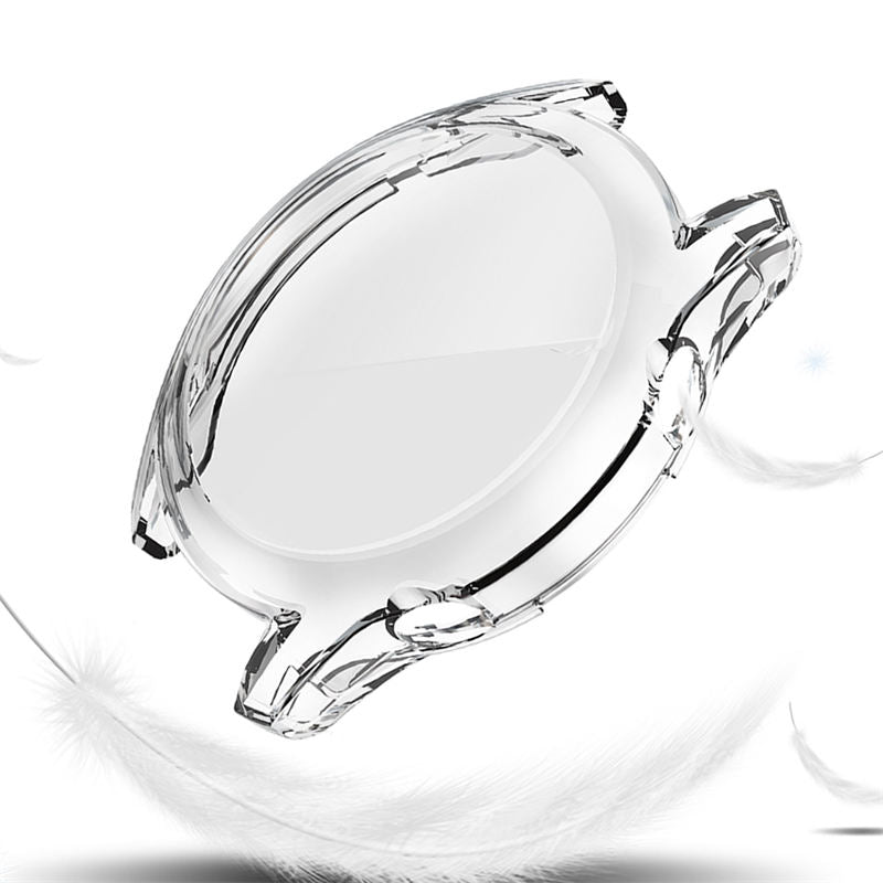 TPU Screen Protector Case For Huawei Watch GT2 42mm&46mm with HD Tempered Glass-Clean