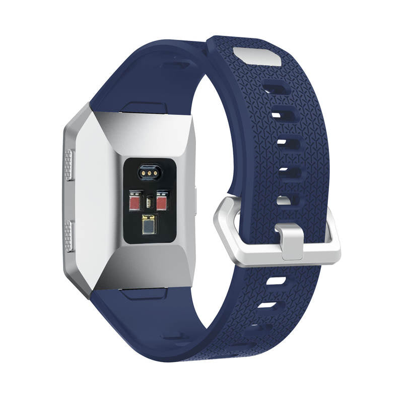 Soft Silicone Band For Fitbit Ionic Smart Watch Replacement Accessories-Navy Blue