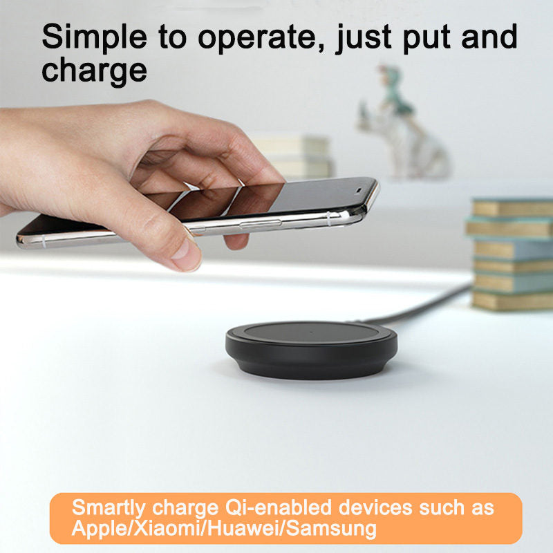15W Fast Wireless Charger Qi-Certified Desktop Charging Station-White