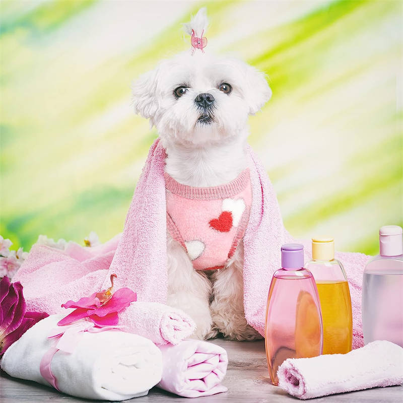 4 Pcs Pet Fleece Warm Sweaters Soft Printed Clothes for Small Dogs Cat Rabbit-Set1