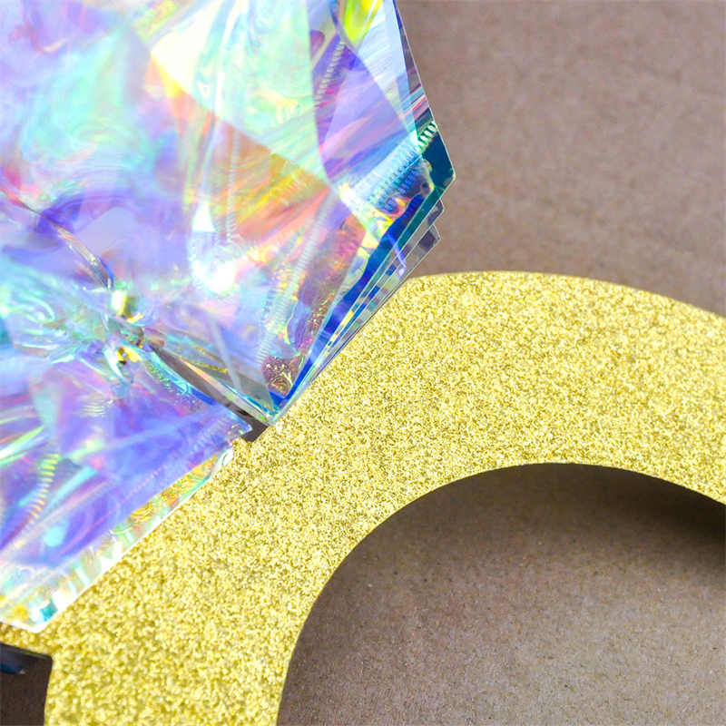3 Pcs Hanging Decorations Iridescent Honeycomb Ball Hanging Diamond Ring,Perfect for Engagement Wedding Party And Bridal Shower