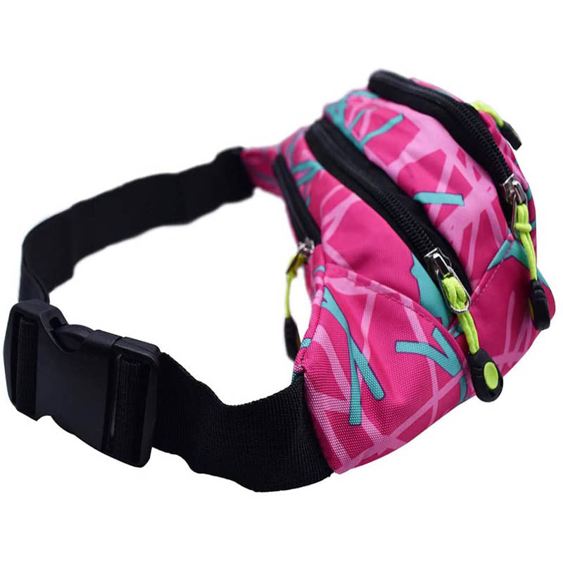 Fashion Waist Bag Casual Wallet with Adjustable Belt for Outdoor Events Running-Pink