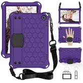 Hive Kindle Fire HD8/HD8 Plus (2020) Tablet Case Durable Stand Cover With Shoulder Strap-PurpleBlack