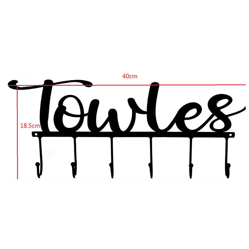 Home & LivingAesthetic Bathroom Towel Rack for Wall Mount Space Saving Towel Holder Hooks -H