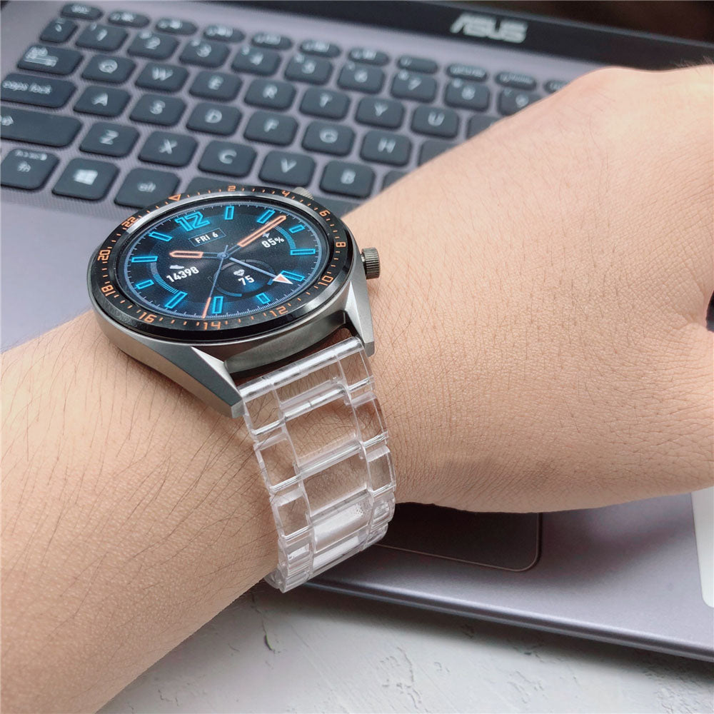Fashion Transparent Resin Watch Band For Samsung Galaxy Watch 42/46mm Gear S3 Frontier/Classic(Transparent)