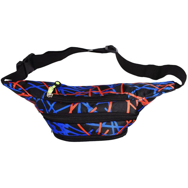 Fashion Waist Bag Casual Wallet with Adjustable Belt for Outdoor Events Running-Black