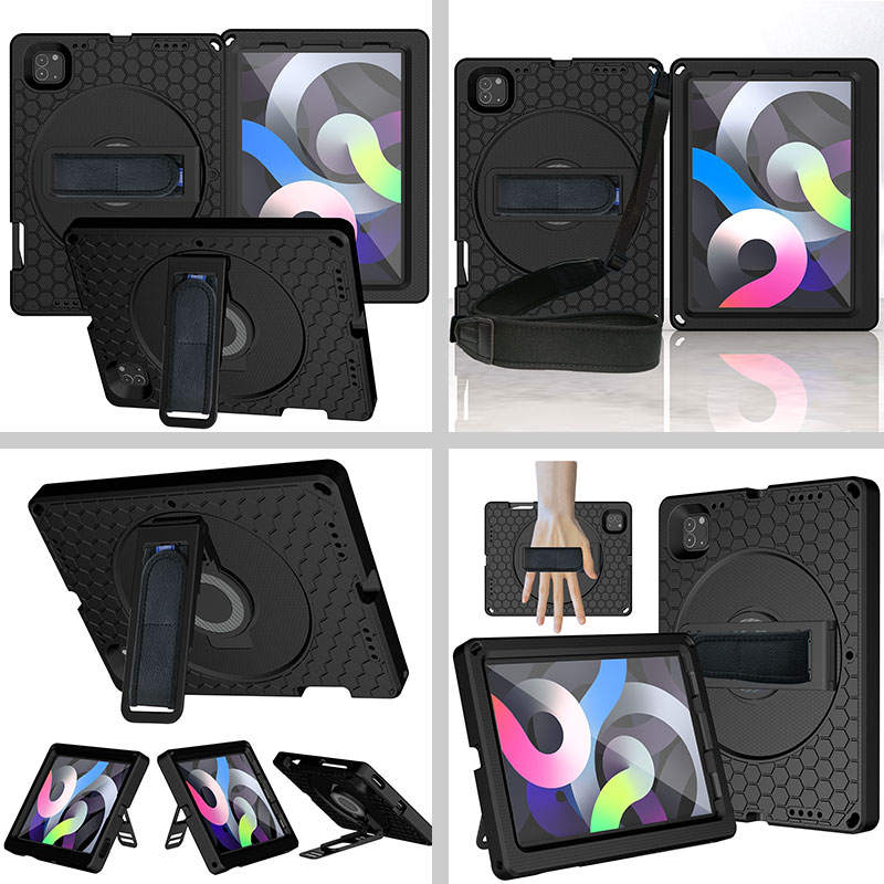 iPad Case With Handle Stand Shoulder Strap for
iPad Pro 2018/2020 11 inch-Black