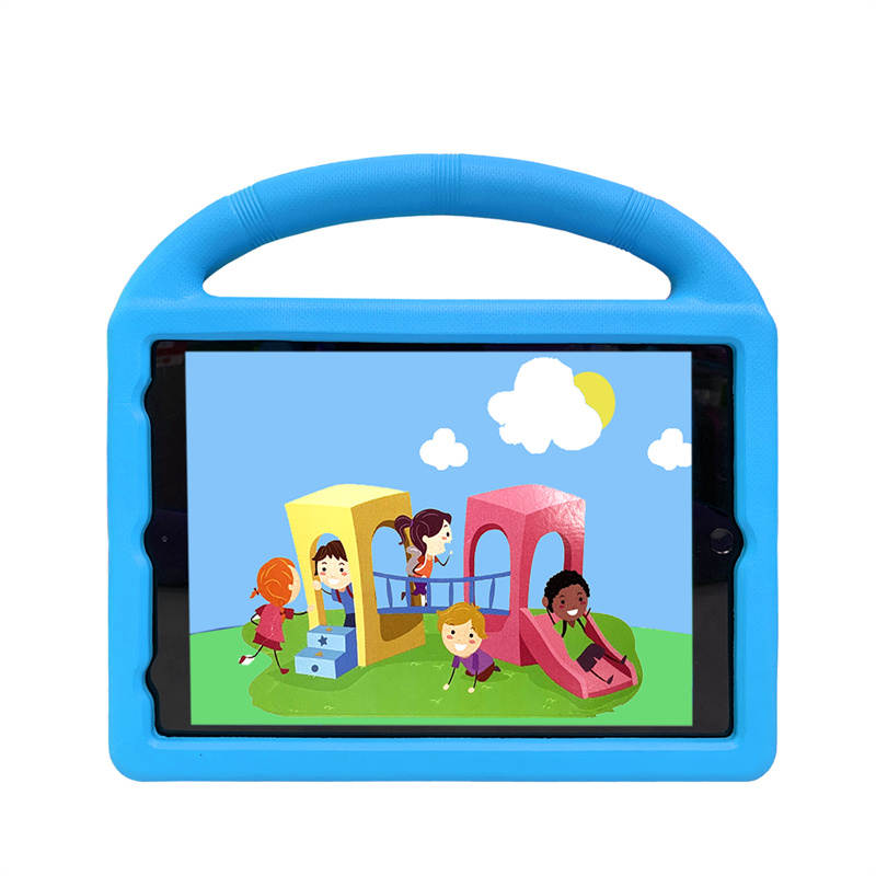 Wheel iPad Case For iPad 7/8/9 Air 3 Pro 10.5 inch Shockproof Stand Cover With Handle Stand-Blue