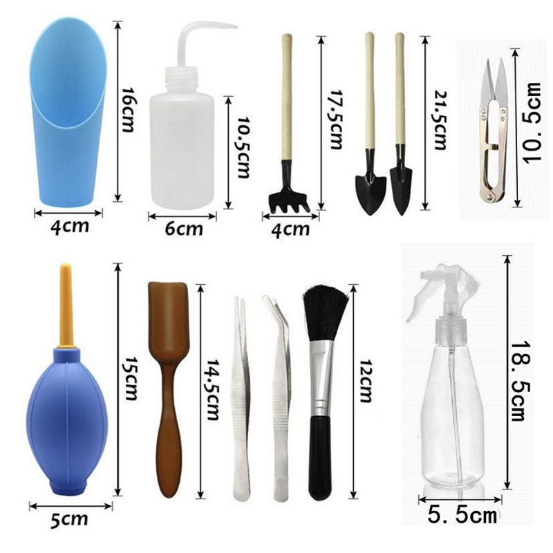 Home & Living15 Pcs Mini Garden Hand Transplanting Succulent Tools Miniature Planting Set for Indoor Miniature Fairy Garden Plant Care