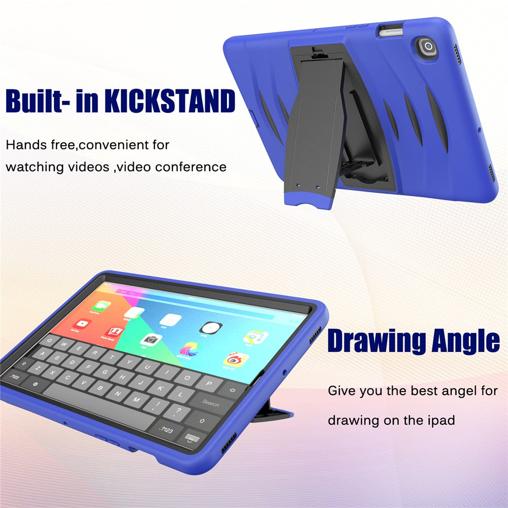 Shock Wave Kickstand Case Anti-Fall Protection For Samsung Tab S5E 10.5 T720/T725(2019)-Blue