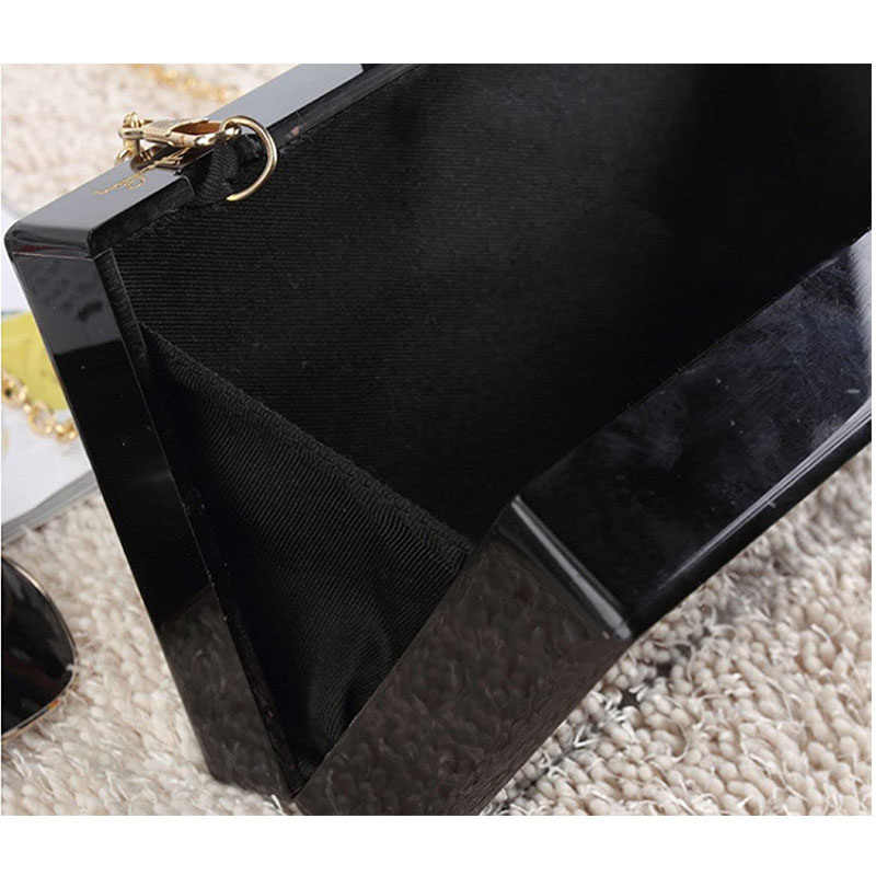 Acrylic Letter Square Box Shoulder HandBags For Wedding Party Purse