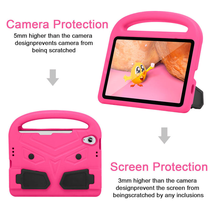 Sparrow iPad Case Kids Safe Shockproof Handle Stand Cover For Mini6-Pink