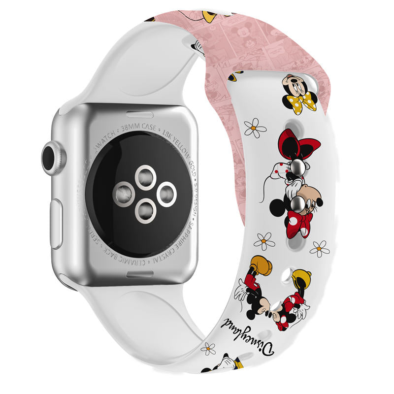 Soft Silicone Cartoon Minnie Mouse Bands for Apple Watch Series SE/6/5/4/3/2/1-C18