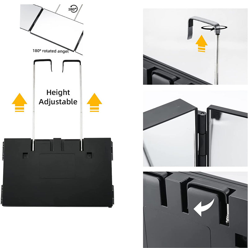 Home & Living3 Way Mirror with Height Adjustable Hook for Makeup Hair Styling