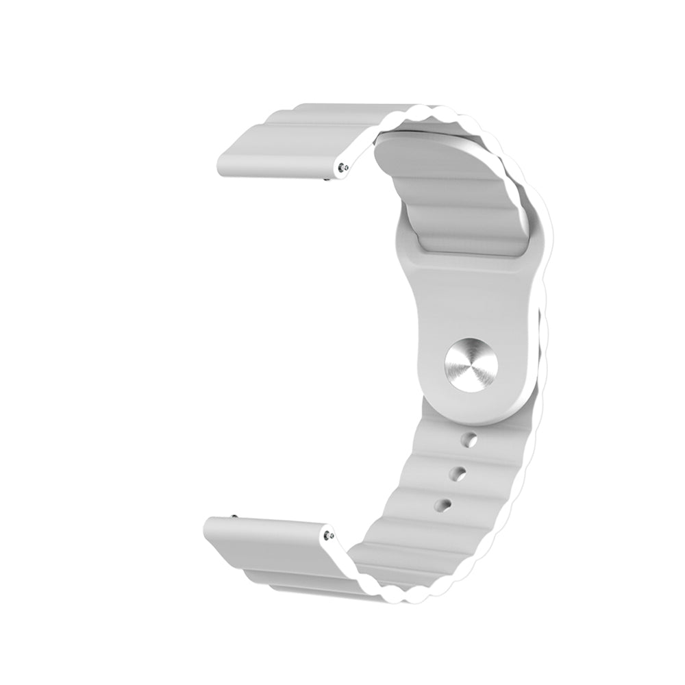 Wave Style Silicone Watch Band For Samsung Galaxy Watch 42/46mm Gear S3 Frontier/Classic(White)