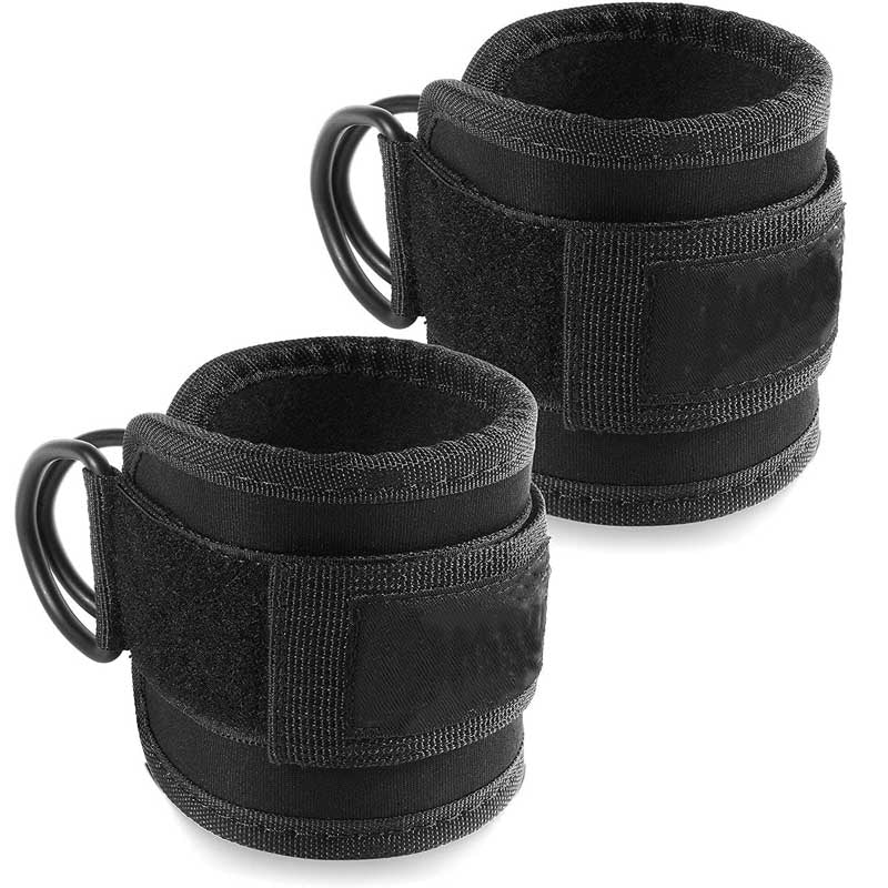 A pair of Ankle Straps for Cable Machines Padded Ankle Cuffs for Legs Hip Workouts